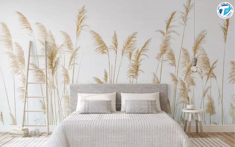 Decal dán tường 3D phòng ngủ ấm áp